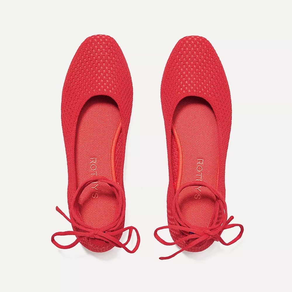 NIB Rothy's Women's Red Ballet Flats